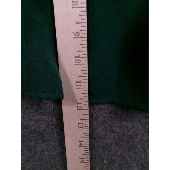 GOMORN Dress Women XL Green Wrap V Neck Smocked Waist Maxi Cap Sleeve Fit - Picture 7 of 11